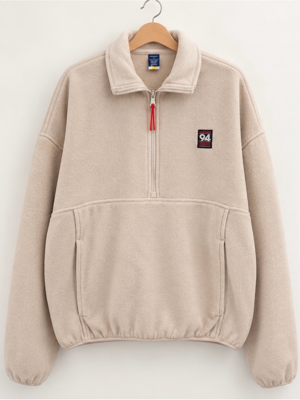 Old Navy ‘94 Reissue Performance Fleece Half-Zip Pullover Cream/Beige - Size M